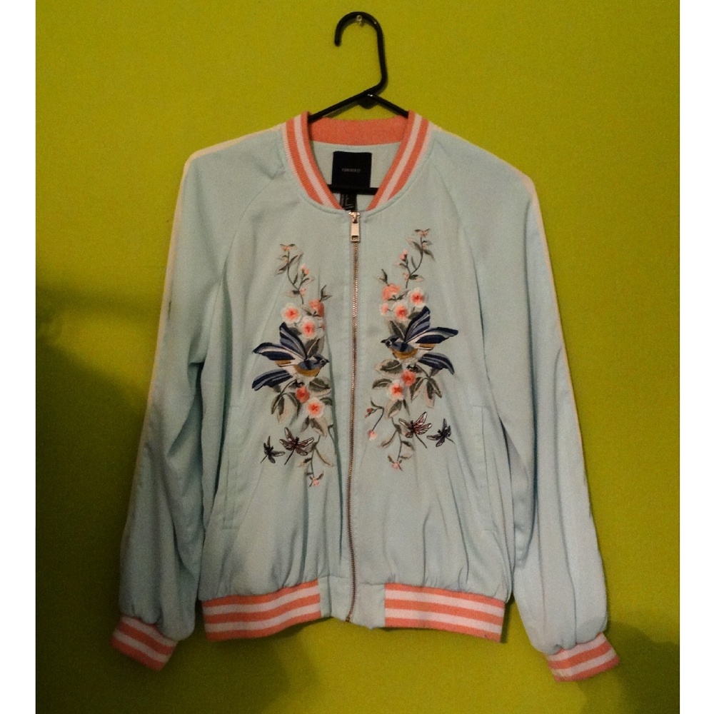 Floral bomber jacket